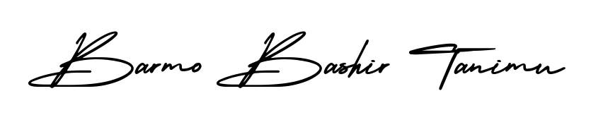 Enhance your business communications with Barmo Bashir Tanimu signature in AmerikaSignatureDemo-Regular lettering. Clean, modern, and universally compatible. Barmo Bashir Tanimu signature style 3 images and pictures png