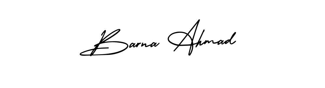 Also You can easily find your signature by using the search form. We will create Barna Ahmad name handwritten signature images for you free of cost using AmerikaSignatureDemo-Regular sign style. Barna Ahmad signature style 3 images and pictures png