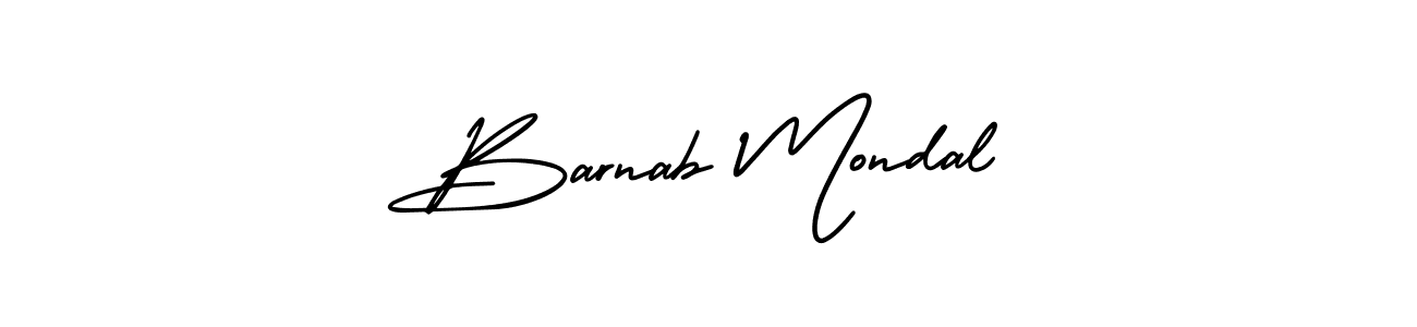 Make a beautiful signature design for name Barnab Mondal. With this signature (AmerikaSignatureDemo-Regular) style, you can create a handwritten signature for free. Barnab Mondal signature style 3 images and pictures png