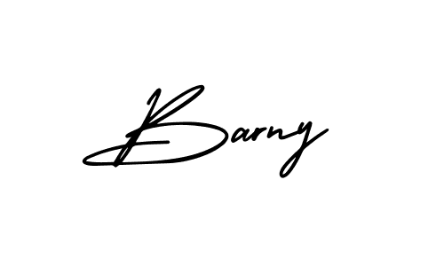 You should practise on your own different ways (AmerikaSignatureDemo-Regular) to write your name (Barny) in signature. don't let someone else do it for you. Barny signature style 3 images and pictures png