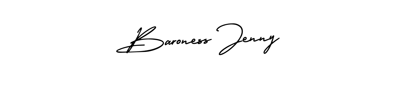 How to make Baroness Jenny signature? AmerikaSignatureDemo-Regular is a professional autograph style. Create handwritten signature for Baroness Jenny name. Baroness Jenny signature style 3 images and pictures png