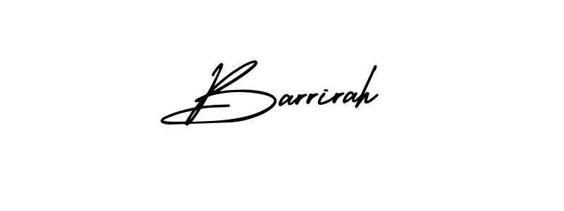 Use a signature maker to create a handwritten signature online. With this signature software, you can design (AmerikaSignatureDemo-Regular) your own signature for name Barrirah. Barrirah signature style 3 images and pictures png