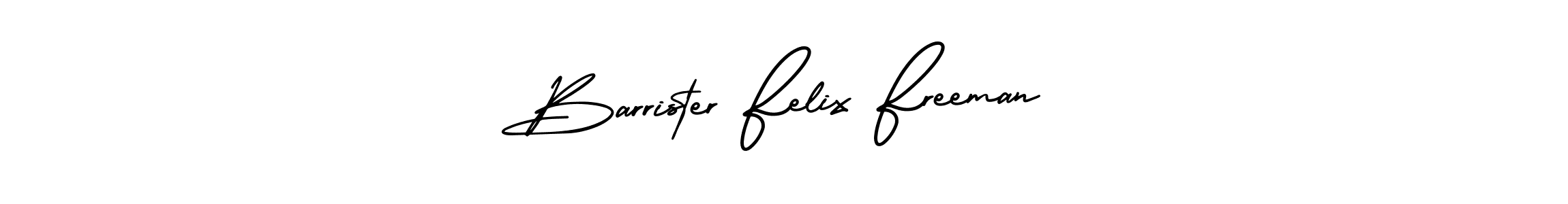 Barrister Felix Freeman stylish signature style. Best Handwritten Sign (AmerikaSignatureDemo-Regular) for my name. Handwritten Signature Collection Ideas for my name Barrister Felix Freeman. Barrister Felix Freeman signature style 3 images and pictures png