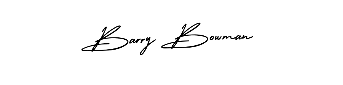 You should practise on your own different ways (AmerikaSignatureDemo-Regular) to write your name (Barry Bowman) in signature. don't let someone else do it for you. Barry Bowman signature style 3 images and pictures png