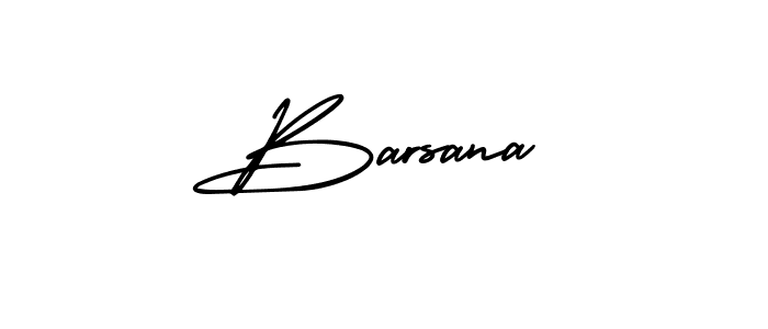 Use a signature maker to create a handwritten signature online. With this signature software, you can design (AmerikaSignatureDemo-Regular) your own signature for name Barsana. Barsana signature style 3 images and pictures png