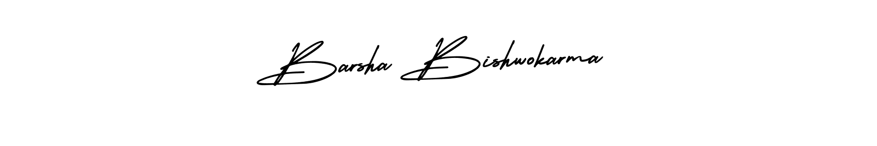 Use a signature maker to create a handwritten signature online. With this signature software, you can design (AmerikaSignatureDemo-Regular) your own signature for name Barsha Bishwokarma. Barsha Bishwokarma signature style 3 images and pictures png