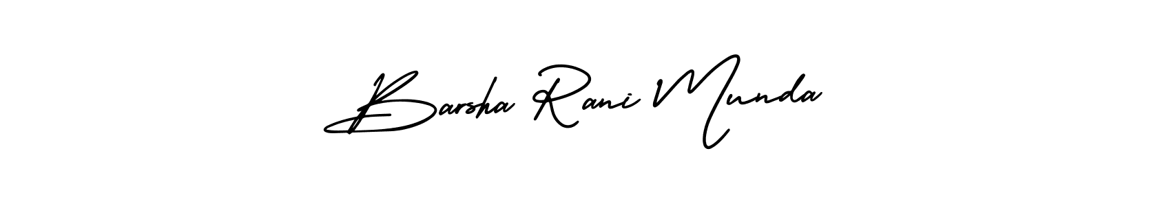 How to make Barsha Rani Munda signature? AmerikaSignatureDemo-Regular is a professional autograph style. Create handwritten signature for Barsha Rani Munda name. Barsha Rani Munda signature style 3 images and pictures png