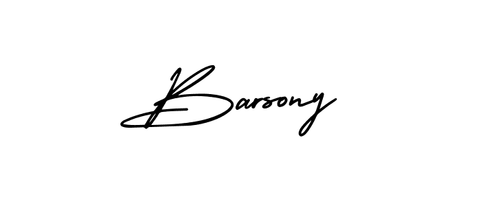 AmerikaSignatureDemo-Regular is a professional signature style that is perfect for those who want to add a touch of class to their signature. It is also a great choice for those who want to make their signature more unique. Get Barsony name to fancy signature for free. Barsony signature style 3 images and pictures png