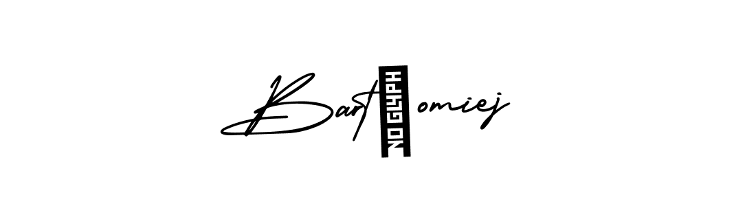 How to make Bartłomiej name signature. Use AmerikaSignatureDemo-Regular style for creating short signs online. This is the latest handwritten sign. Bartłomiej signature style 3 images and pictures png