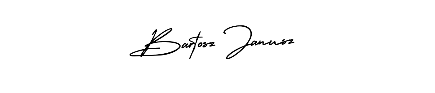 Bartosz Janusz stylish signature style. Best Handwritten Sign (AmerikaSignatureDemo-Regular) for my name. Handwritten Signature Collection Ideas for my name Bartosz Janusz. Bartosz Janusz signature style 3 images and pictures png