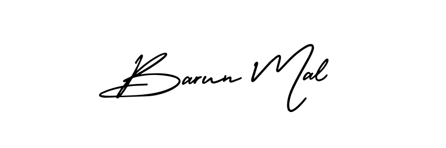 You should practise on your own different ways (AmerikaSignatureDemo-Regular) to write your name (Barun Mal) in signature. don't let someone else do it for you. Barun Mal signature style 3 images and pictures png