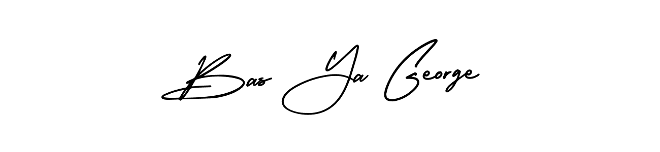The best way (AmerikaSignatureDemo-Regular) to make a short signature is to pick only two or three words in your name. The name Bas Ya George include a total of six letters. For converting this name. Bas Ya George signature style 3 images and pictures png