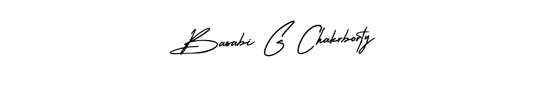 How to make Basabi G Chakrborty name signature. Use AmerikaSignatureDemo-Regular style for creating short signs online. This is the latest handwritten sign. Basabi G Chakrborty signature style 3 images and pictures png