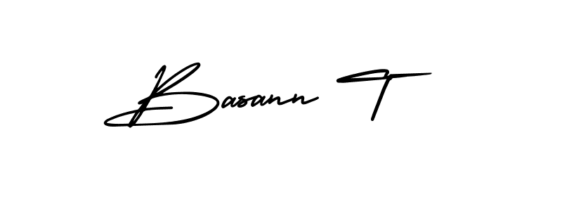 if you are searching for the best signature style for your name Basann T. so please give up your signature search. here we have designed multiple signature styles  using AmerikaSignatureDemo-Regular. Basann T signature style 3 images and pictures png