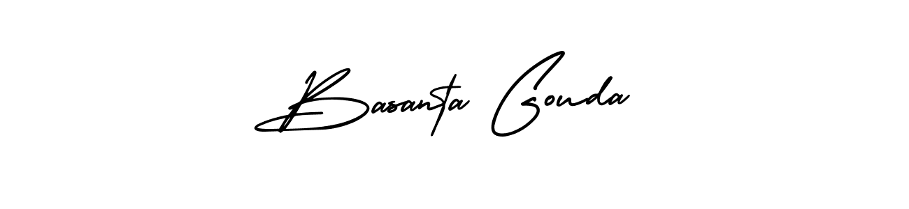 How to make Basanta Gouda signature? AmerikaSignatureDemo-Regular is a professional autograph style. Create handwritten signature for Basanta Gouda name. Basanta Gouda signature style 3 images and pictures png