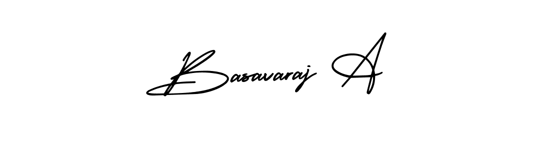 The best way (AmerikaSignatureDemo-Regular) to make a short signature is to pick only two or three words in your name. The name Basavaraj A include a total of six letters. For converting this name. Basavaraj A signature style 3 images and pictures png