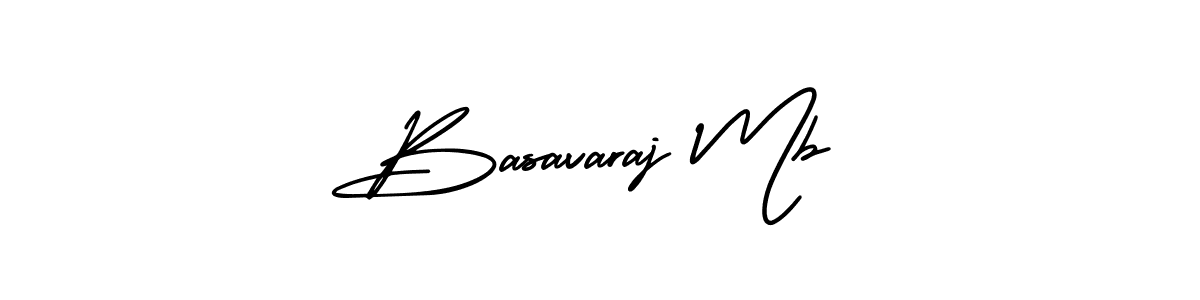 How to make Basavaraj Mb name signature. Use AmerikaSignatureDemo-Regular style for creating short signs online. This is the latest handwritten sign. Basavaraj Mb signature style 3 images and pictures png