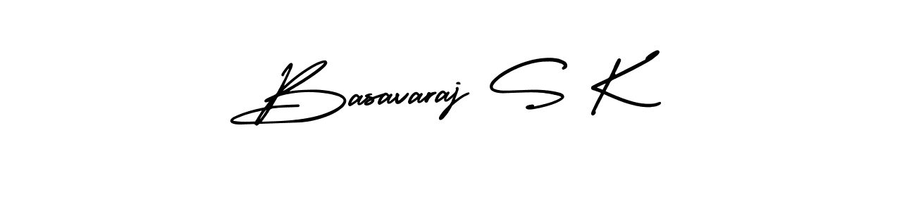 Basavaraj S K stylish signature style. Best Handwritten Sign (AmerikaSignatureDemo-Regular) for my name. Handwritten Signature Collection Ideas for my name Basavaraj S K. Basavaraj S K signature style 3 images and pictures png