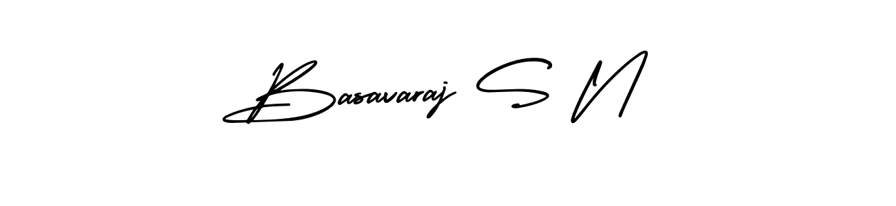 How to make Basavaraj S N name signature. Use AmerikaSignatureDemo-Regular style for creating short signs online. This is the latest handwritten sign. Basavaraj S N signature style 3 images and pictures png