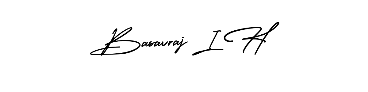 How to Draw Basavraj I H signature style? AmerikaSignatureDemo-Regular is a latest design signature styles for name Basavraj I H. Basavraj I H signature style 3 images and pictures png