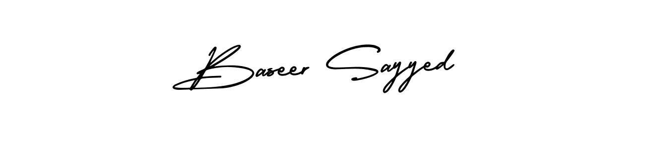 It looks lik you need a new signature style for name Baseer Sayyed. Design unique handwritten (AmerikaSignatureDemo-Regular) signature with our free signature maker in just a few clicks. Baseer Sayyed signature style 3 images and pictures png