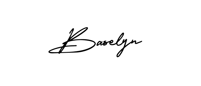 Use a signature maker to create a handwritten signature online. With this signature software, you can design (AmerikaSignatureDemo-Regular) your own signature for name Baselyn. Baselyn signature style 3 images and pictures png