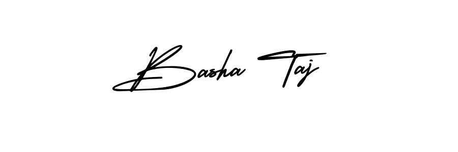 You should practise on your own different ways (AmerikaSignatureDemo-Regular) to write your name (Basha Taj) in signature. don't let someone else do it for you. Basha Taj signature style 3 images and pictures png