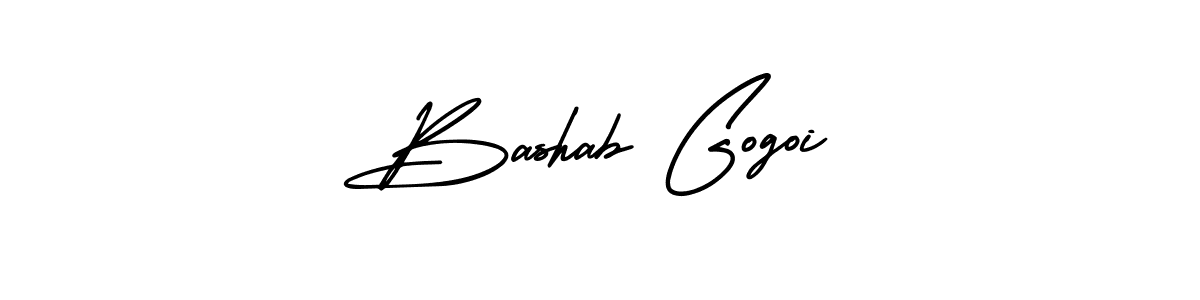 How to make Bashab Gogoi signature? AmerikaSignatureDemo-Regular is a professional autograph style. Create handwritten signature for Bashab Gogoi name. Bashab Gogoi signature style 3 images and pictures png