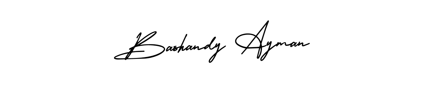 How to make Bashandy Ayman name signature. Use AmerikaSignatureDemo-Regular style for creating short signs online. This is the latest handwritten sign. Bashandy Ayman signature style 3 images and pictures png