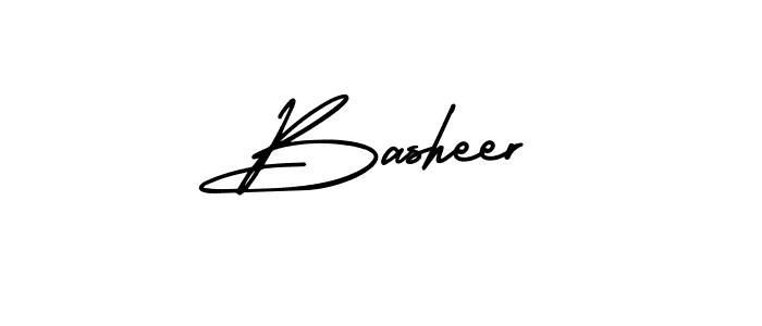 Make a beautiful signature design for name Basheer. With this signature (AmerikaSignatureDemo-Regular) style, you can create a handwritten signature for free. Basheer signature style 3 images and pictures png