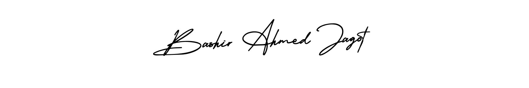 The best way (AmerikaSignatureDemo-Regular) to make a short signature is to pick only two or three words in your name. The name Bashir Ahmed Jagot include a total of six letters. For converting this name. Bashir Ahmed Jagot signature style 3 images and pictures png