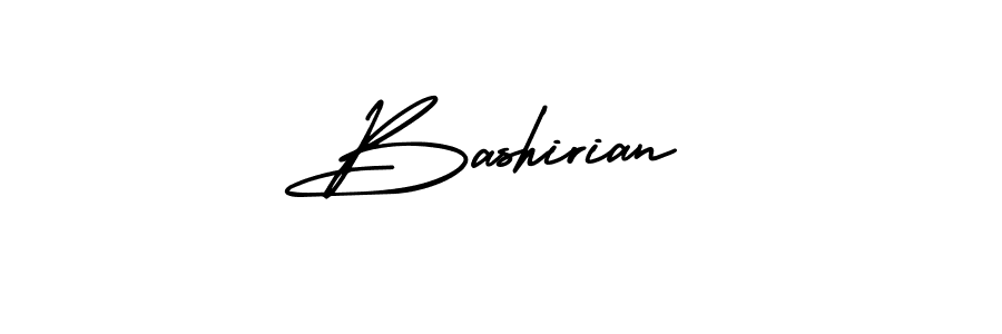 Make a beautiful signature design for name Bashirian. With this signature (AmerikaSignatureDemo-Regular) style, you can create a handwritten signature for free. Bashirian signature style 3 images and pictures png