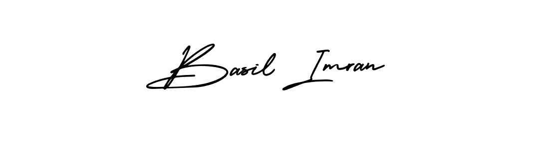 How to make Basil Imran name signature. Use AmerikaSignatureDemo-Regular style for creating short signs online. This is the latest handwritten sign. Basil Imran signature style 3 images and pictures png