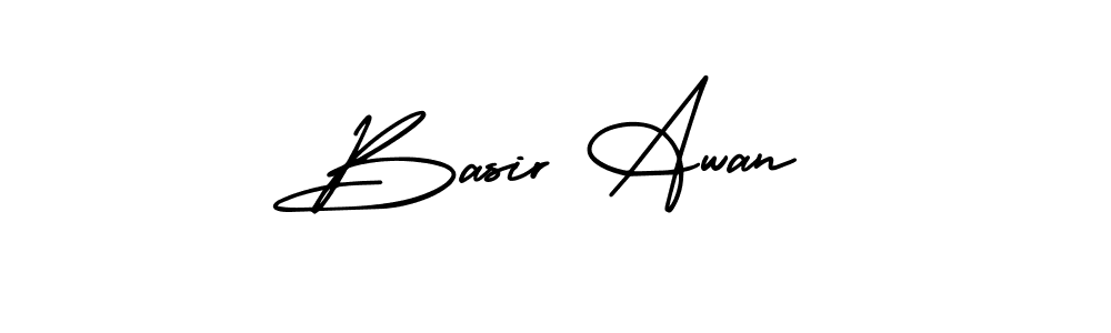 Make a beautiful signature design for name Basir Awan. With this signature (AmerikaSignatureDemo-Regular) style, you can create a handwritten signature for free. Basir Awan signature style 3 images and pictures png