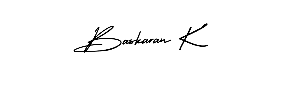 It looks lik you need a new signature style for name Baskaran K. Design unique handwritten (AmerikaSignatureDemo-Regular) signature with our free signature maker in just a few clicks. Baskaran K signature style 3 images and pictures png