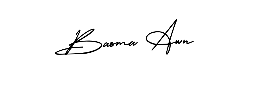 How to make Basma Awn signature? AmerikaSignatureDemo-Regular is a professional autograph style. Create handwritten signature for Basma Awn name. Basma Awn signature style 3 images and pictures png