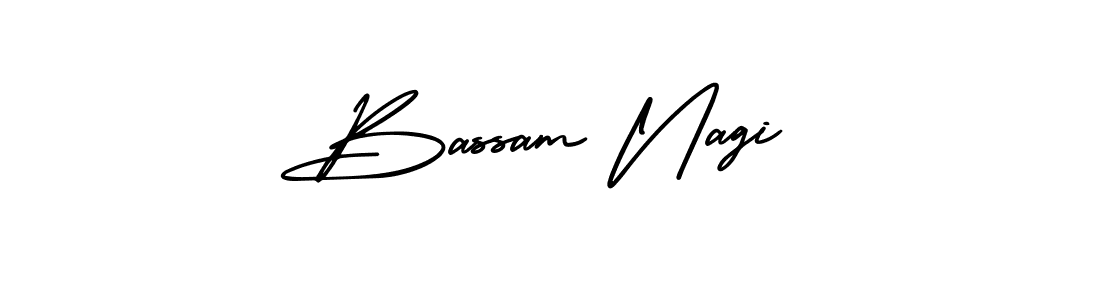 AmerikaSignatureDemo-Regular is a professional signature style that is perfect for those who want to add a touch of class to their signature. It is also a great choice for those who want to make their signature more unique. Get Bassam Nagi name to fancy signature for free. Bassam Nagi signature style 3 images and pictures png