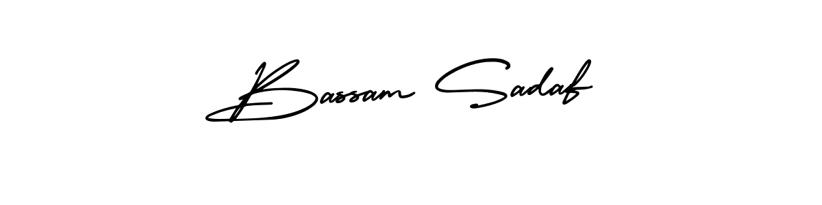 Design your own signature with our free online signature maker. With this signature software, you can create a handwritten (AmerikaSignatureDemo-Regular) signature for name Bassam Sadaf. Bassam Sadaf signature style 3 images and pictures png