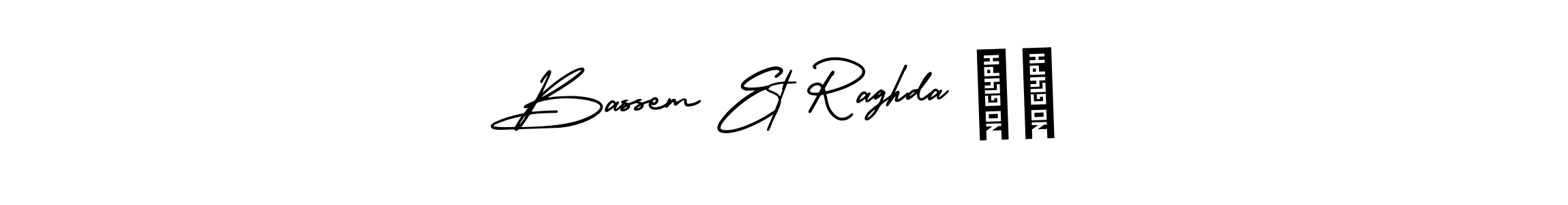 Design your own signature with our free online signature maker. With this signature software, you can create a handwritten (AmerikaSignatureDemo-Regular) signature for name Bassem Et Raghda ❤️. Bassem Et Raghda ❤️ signature style 3 images and pictures png