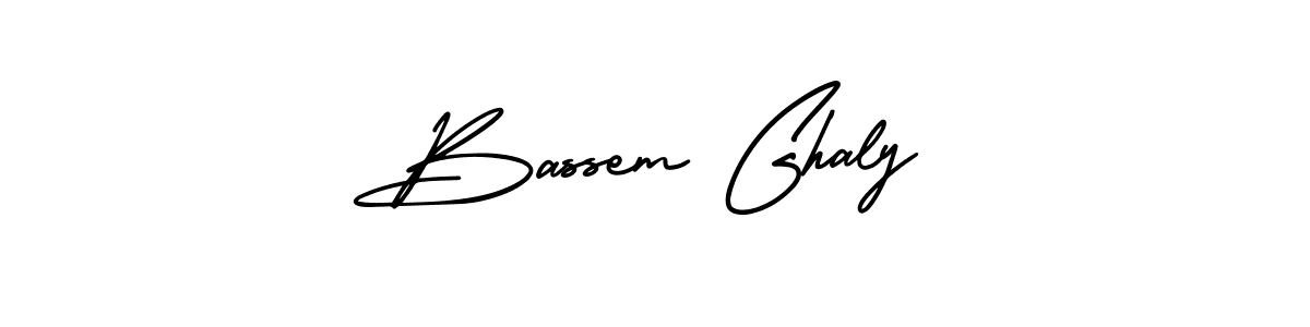 Make a beautiful signature design for name Bassem Ghaly. With this signature (AmerikaSignatureDemo-Regular) style, you can create a handwritten signature for free. Bassem Ghaly signature style 3 images and pictures png