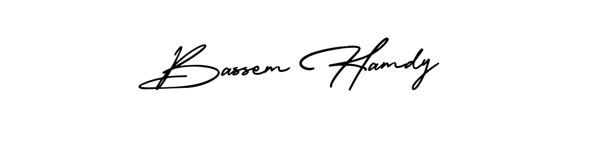It looks lik you need a new signature style for name Bassem Hamdy. Design unique handwritten (AmerikaSignatureDemo-Regular) signature with our free signature maker in just a few clicks. Bassem Hamdy signature style 3 images and pictures png