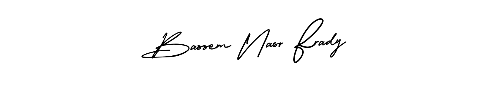 Create a beautiful signature design for name Bassem Nasr Frady. With this signature (AmerikaSignatureDemo-Regular) fonts, you can make a handwritten signature for free. Bassem Nasr Frady signature style 3 images and pictures png