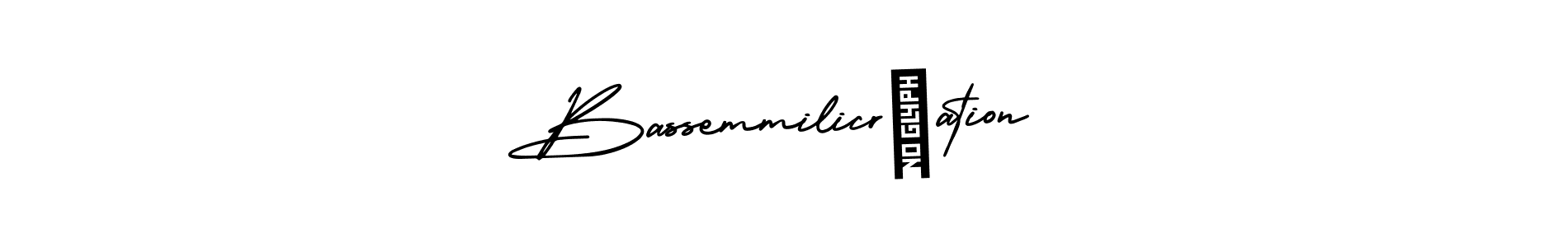 Create a beautiful signature design for name Bassemmilicréation. With this signature (AmerikaSignatureDemo-Regular) fonts, you can make a handwritten signature for free. Bassemmilicréation signature style 3 images and pictures png