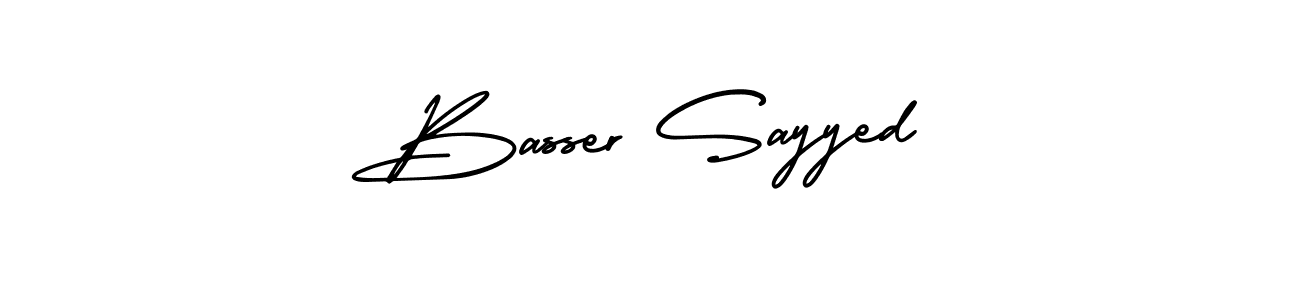 You should practise on your own different ways (AmerikaSignatureDemo-Regular) to write your name (Basser Sayyed) in signature. don't let someone else do it for you. Basser Sayyed signature style 3 images and pictures png