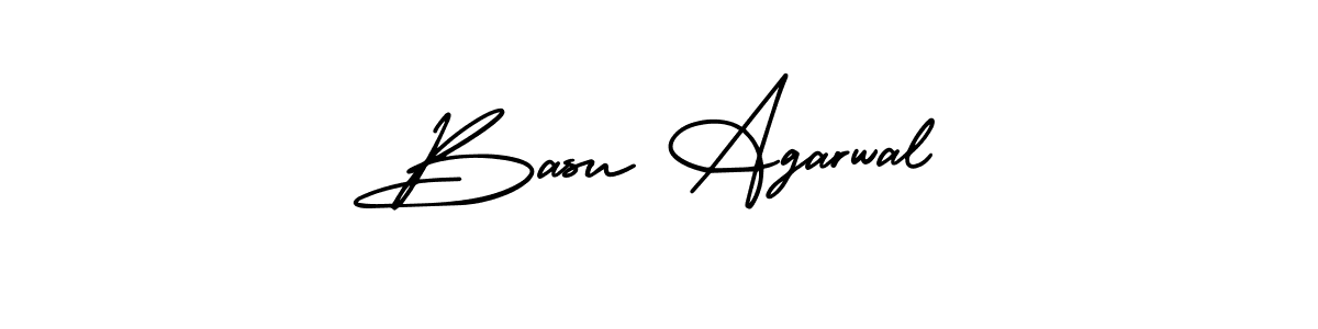 Basu Agarwal stylish signature style. Best Handwritten Sign (AmerikaSignatureDemo-Regular) for my name. Handwritten Signature Collection Ideas for my name Basu Agarwal. Basu Agarwal signature style 3 images and pictures png
