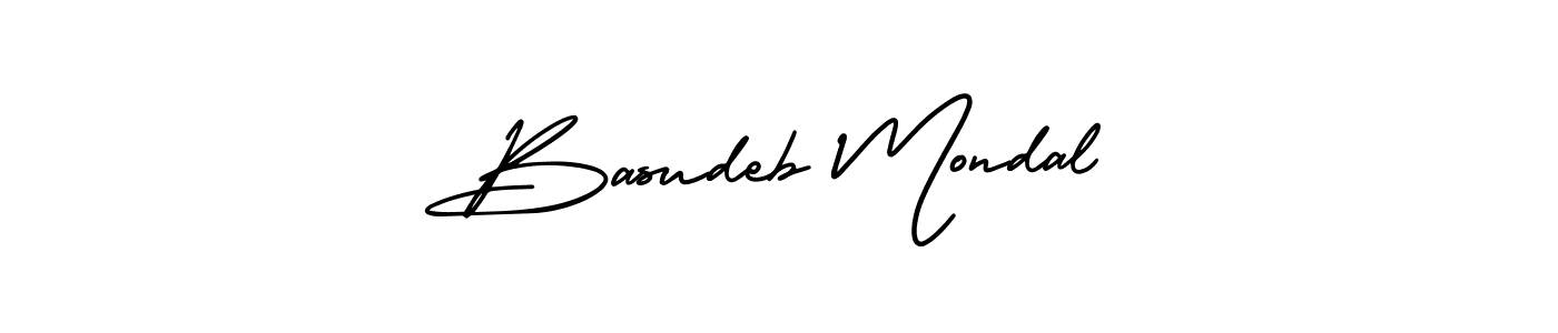 How to make Basudeb Mondal name signature. Use AmerikaSignatureDemo-Regular style for creating short signs online. This is the latest handwritten sign. Basudeb Mondal signature style 3 images and pictures png