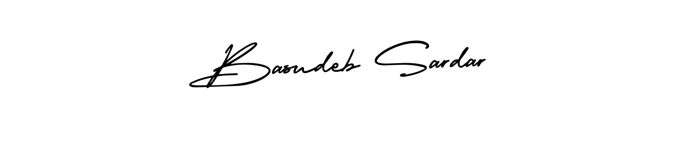 How to make Basudeb Sardar name signature. Use AmerikaSignatureDemo-Regular style for creating short signs online. This is the latest handwritten sign. Basudeb Sardar signature style 3 images and pictures png