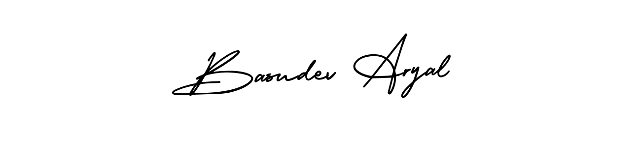 This is the best signature style for the Basudev Aryal name. Also you like these signature font (AmerikaSignatureDemo-Regular). Mix name signature. Basudev Aryal signature style 3 images and pictures png