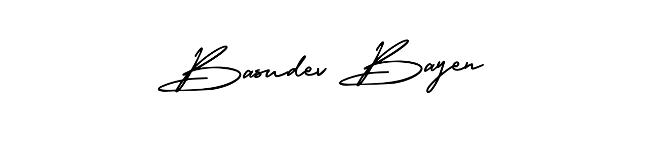 AmerikaSignatureDemo-Regular is a professional signature style that is perfect for those who want to add a touch of class to their signature. It is also a great choice for those who want to make their signature more unique. Get Basudev Bayen name to fancy signature for free. Basudev Bayen signature style 3 images and pictures png