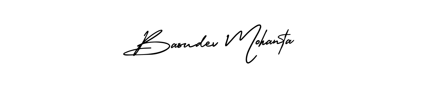 You should practise on your own different ways (AmerikaSignatureDemo-Regular) to write your name (Basudev Mohanta) in signature. don't let someone else do it for you. Basudev Mohanta signature style 3 images and pictures png